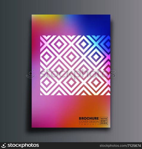 Abstract design poster with rhombus and gradient texture for flyer, brochure cover, vintage typography, background or other printing products. Vector illustration.. Abstract design poster with rhombus and gradient texture for flyer, brochure cover, vintage typography, background or other printing products. Vector illustration