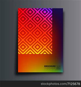 Abstract design poster with rhombus and gradient texture for flyer, brochure cover, vintage typography, background or other printing products. Vector illustration.. Abstract design poster with rhombus and gradient texture for flyer, brochure cover, vintage typography, background or other printing products. Vector illustration
