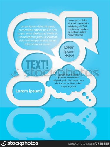Abstract Design - Speech Bubbles in Shades of Grey on White Background