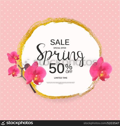 Abstract Design Spring Sale Banner Template. Vector Illustration EPS10. Abstract Design Spring Sale Banner Template. Vector Illustration