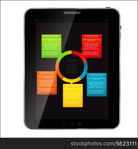 Abstract design Tablet for different business design . Vector illustration.