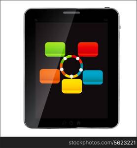 Abstract design Tablet for different business design . Vector illustration.
