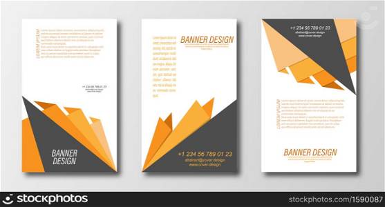 Abstract design template for a banner, poster, or flyer. Flat vector style