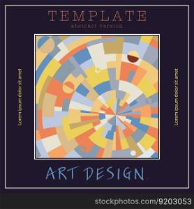 Abstract design template for a cover, banner, poster. Corporate style layout. The idea of interior design, decoration and creative creativity