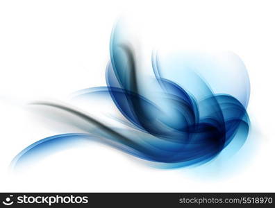 Abstract Design With Blue Lines On A White Background