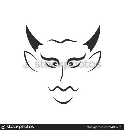 abstract devil vector icon illustration design template