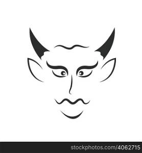 abstract devil vector icon illustration design template