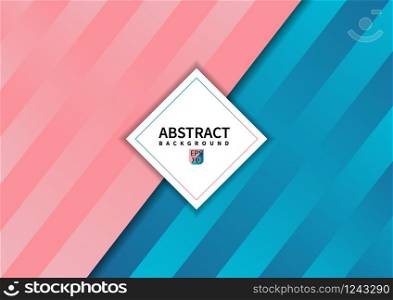 Abstract diagonal blue and pink gradient color beautiful background with space for text. You can use for template brochure, poster, banner web, print, etc. Vector illustration