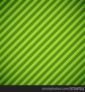 Abstract diagonal bumped stripes green vector background.