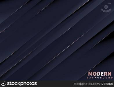 Abstract diagonal dark background. Modern style concept with rosegold line decoration.You can use for template brochure design. poster, banner web, flyer. Vector illustration