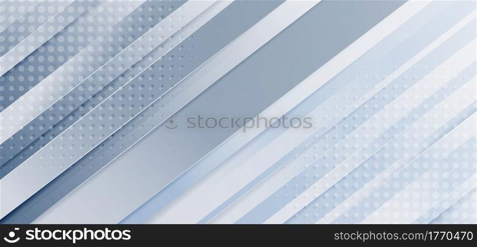 Abstract diagonal light grey and silver background with dot decoration texture. You can use for template brochure design. poster, banner web, flyer, etc. Vector illustration