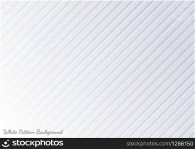 Abstract diagonal lines light silver background vector. Modern white and gray background. Vector illustration