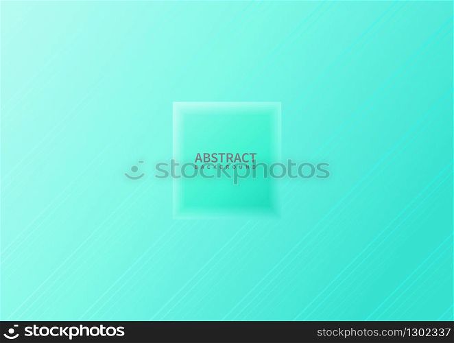 Abstract diagonal lines pattern greenmint background with copy space. Vector illustration