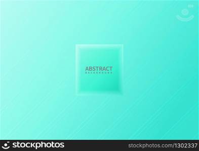 Abstract diagonal lines pattern greenmint background with copy space. Vector illustration