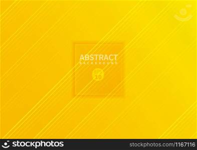 Abstract diagonal lines pattern yellow color tone background with copy space. Vector illustration
