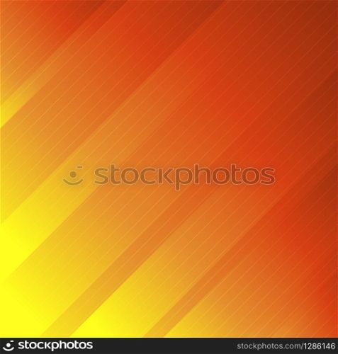 Abstract diagonal stripes lines on yellow and orange color background. Vector illustration