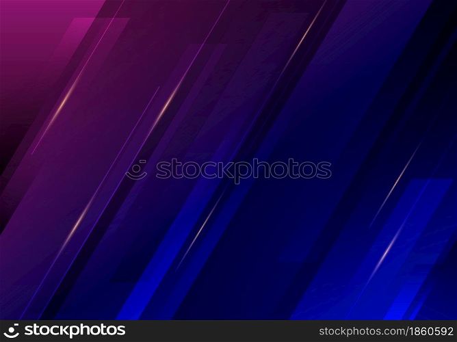 Abstract diagonal stripes with dark blue and pink background and texture with lighting effect. Vector illustration
