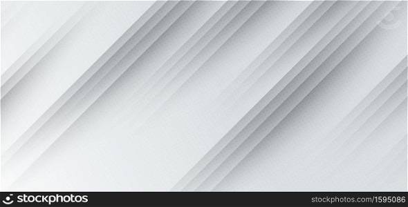 Abstract diagonal white grey background and texture. You can use for template brochure design. poster, banner web, flyer, etc. Vector illustration