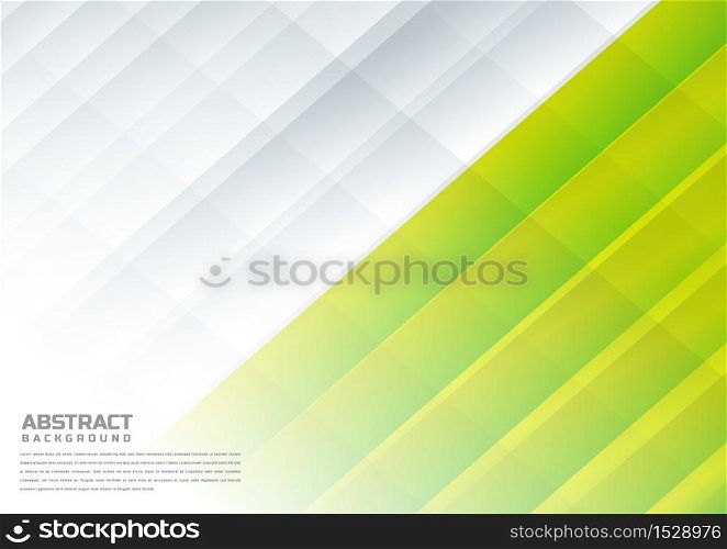 Abstract diagonal white, lemon green on background.You can use for template brochure design. poster, banner web, flyer, etc. Vector illustration