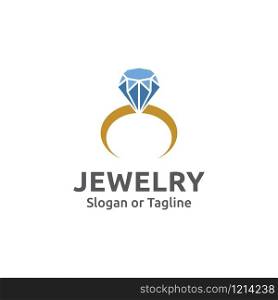 Abstract diamond for jewelry business logo design concept