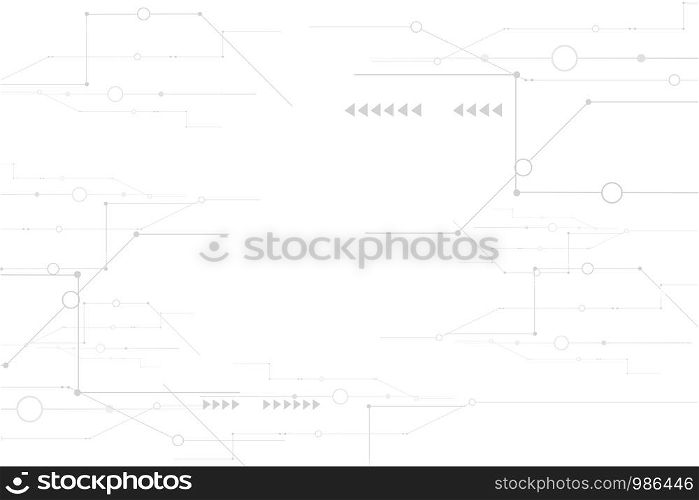 Abstract digital and technology on white background.Graphic modern internet network cover business.Digital design communication data web concept.Creative hi-tech wallpaper vector.illustration.EPS10