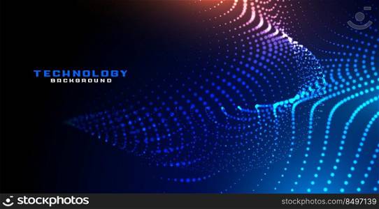 abstract digital dynamic particles background