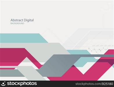 abstract digital flat geometric technology background