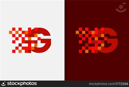 Abstract Digital Letter G Logo Design. Graphic Design Element.