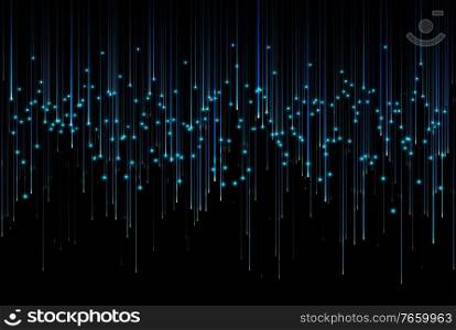 Abstract digital particles. Vector abstract big data visualization. Blue flow of data as numbers strings. Information code representation. Cryptographic analysis concept. Bitcoin, blockchain transfer.. Abstract digital particles. Vector abstract big data visualization.