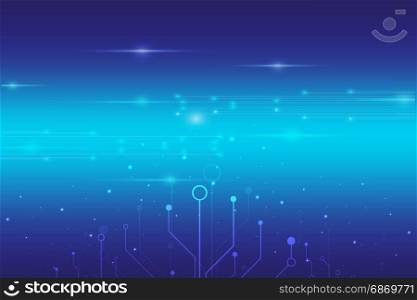 abstract digital technology with blue light background vector design,circuit