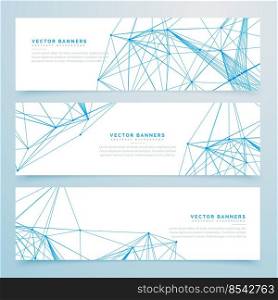 abstract digital wire mesh headers set of three banners