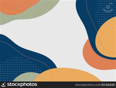 Abstract doodle minimal design template overlapping artwork. Hand drawing stripe wavy pattern background. Vector