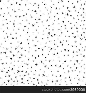 Abstract Doodled seamless pattern from crosses