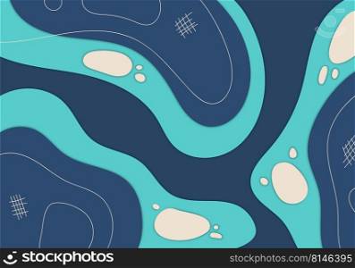 Abstract doodles template design decorative artwork. Overlapping template of minimal tone background. Vector