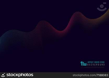 Abstract dot color wavy design of movement background. Decorate for ad, poster, template, cover, annual, report. illustration vector eps10