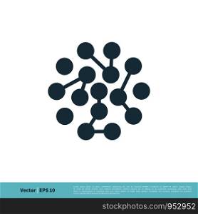 Abstract Dot Molecule Icon Vector Logo Template Illustration Design. Vector EPS 10.