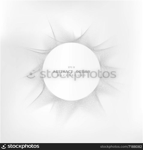 Abstract dot pattern swirl of circle space of text cover design background. Decorate for ad, poster, artwork, template design. illustration vector eps10
