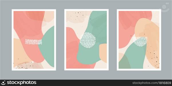 Abstract dots arts background with different shapes for wall decoration, postcard or brochure cover. Vector design.
