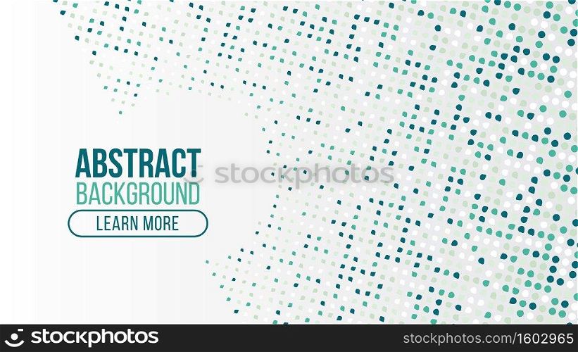 Abstract dots halftone background gradient design with geometric composition.Futuristic minimal pattern place for text or message.Trendy and modern Cool banner design template.