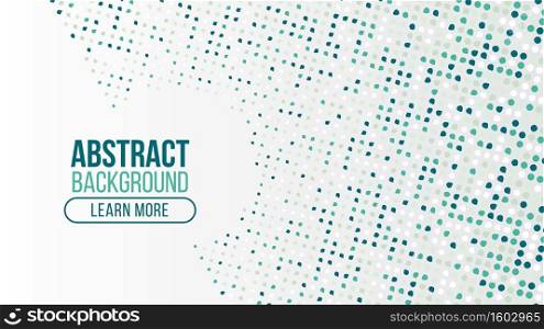 Abstract dots halftone background gradient design with geometric composition.Futuristic minimal pattern place for text or message.Trendy and modern Cool banner design template.
