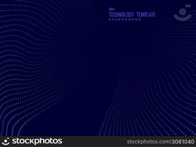 Abstract dots pattern design of wavy technology artwork pattern background. Use for ad, poster, artwork, template design, print. illustration vector eps10