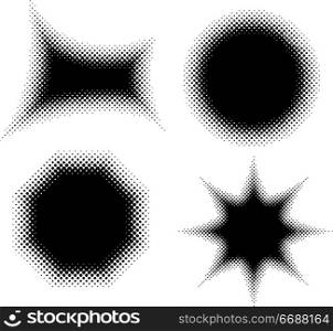 Abstract dotted element for design, vector