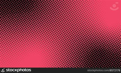 Abstract dotted halftone style on pink background. Vector illustration
