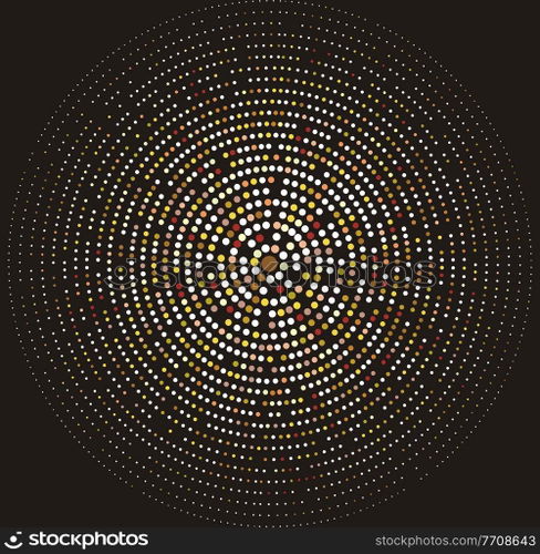 Abstract dotted pattern. Circle halftone dots vector texture background.