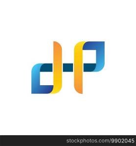 abstract dp letter icon illustration vector design