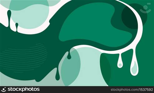 Abstract drip-wave seamless geometric pattern, colorful emerald color on a light green background. Can be used for wallpaper, textile design, print, creating a colorful emerald green background.. Abstract drip-wave seamless geometric pattern, colorful emerald color