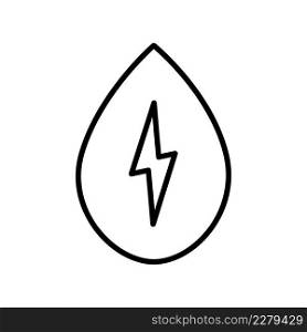 Abstract drop with lightning. Editable illustration. Electric power. Vector illustration. stock image. EPS 10.. Abstract drop with lightning. Editable illustration. Electric power. Vector illustration. stock image. 