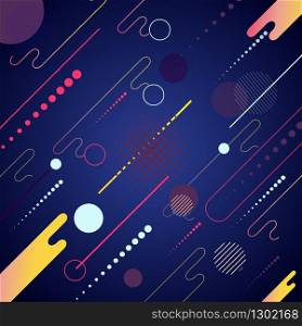 Abstract dynamic geometric elements pattern design and background. You can use for template brochure design. poster, banner web, flyer, etc. Vector illustration