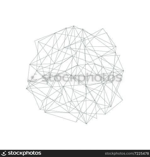 Abstract dynamic spot of nodes and lines for medicine, science, technology, chemistry. Neural network. Isolated vector illustration on white background. Abstract dynamic spot of nodes and lines for medicine, science, technology, chemistry. Neural network.