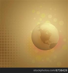 Abstract earth globe bacground - North America view. | Vector illustration.